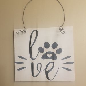 Love with paw Wall decor